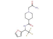 1-(2-amino-2-oxoethyl)-N-[2,2,2-trifluoro-1-(2-furyl)ethyl]-4-piperidinecarboxamide