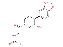N-{2-[(3S*,4S*)-4-(1,3-benzodioxol-5-yl)-3-hydroxypiperidin-1-yl]-2-oxoethyl}acetamide
