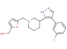 [5-({3-[4-(3-fluorophenyl)-1H-pyrazol-5-yl]-1-piperidinyl}methyl)-2-furyl]methanol