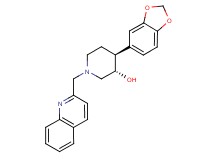 (3S*,4S*)-4-(1,3-benzodioxol-5-yl)-1-(quinolin-2-ylmethyl)piperidin-3-ol
