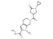 6-[(1-cyclopropyl-5-oxo-3-pyrrolidinyl)carbonyl]-N,1-dimethyl-4,5,6,7-tetrahydro-1H-pyrrolo[2,3-c]pyridine-2-carboxamide