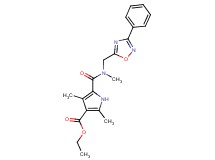ethyl 2,4-dimethyl-5-({methyl[(3-phenyl-1,2,4-oxadiazol-5-yl)methyl]amino}carbonyl)-1H-pyrrole-3-carboxylate
