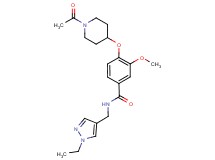 4-[(1-acetyl-4-piperidinyl)oxy]-N-[(1-ethyl-1H-pyrazol-4-yl)methyl]-3-methoxybenzamide