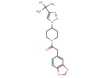 2-{1-[1-(1,3-benzodioxol-5-ylacetyl)piperidin-4-yl]-1H-1,2,3-triazol-4-yl}propan-2-ol