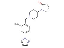 1-{1-[2-methyl-4-(1H-pyrazol-1-yl)benzyl]piperidin-4-yl}pyrrolidin-2-one
