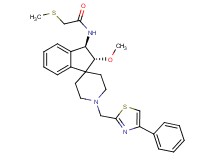 N-{(2R*,3R*)-2-methoxy-1'-[(4-phenyl-1,3-thiazol-2-yl)methyl]-2,3-dihydrospiro[indene-1,4'-piperidin]-3-yl}-2-(methylthio)acetamide