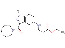 ethyl N-[3-(1-azepanylcarbonyl)-1-methyl-4,5,6,7-tetrahydro-1H-indazol-5-yl]-beta-alaninate