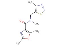 N,2,5-trimethyl-N-[(4-methyl-1,2,3-thiadiazol-5-yl)methyl]-1,3-oxazole-4-carboxamide
