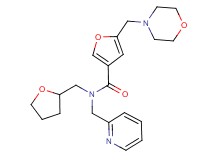 5-(4-morpholinylmethyl)-N-(2-pyridinylmethyl)-N-(tetrahydro-2-furanylmethyl)-3-furamide