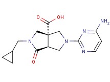 (3aS*,6aS*)-5-(4-aminopyrimidin-2-yl)-2-(cyclopropylmethyl)-1-oxohexahydropyrrolo[3,4-c]pyrrole-3a(1H)-carboxylic acid