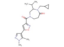 4-(cyclopropylmethyl)-1-{[5-(1,5-dimethyl-1H-pyrazol-4-yl)isoxazol-3-yl]carbonyl}-3-isopropyl-1,4-diazepan-5-one