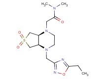2-[(4aR*,7aS*)-4-[(5-ethyl-1,2,4-oxadiazol-3-yl)methyl]-6,6-dioxidohexahydrothieno[3,4-b]pyrazin-1(2H)-yl]-N,N-dimethylacetamide