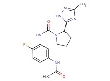 N-[5-(acetylamino)-2-fluorophenyl]-2-(3-methyl-1H-1,2,4-triazol-5-yl)pyrrolidine-1-carboxamide