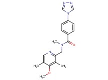 N-[(4-methoxy-3,5-dimethylpyridin-2-yl)methyl]-N-methyl-4-(4H-1,2,4-triazol-4-yl)benzamide