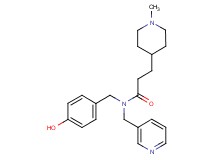 N-(4-hydroxybenzyl)-3-(1-methylpiperidin-4-yl)-N-(pyridin-3-ylmethyl)propanamide
