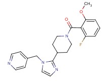 4-({2-[1-(2-fluoro-6-methoxybenzoyl)piperidin-4-yl]-1H-imidazol-1-yl}methyl)pyridine