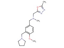 1-[4-methoxy-3-(pyrrolidin-1-ylmethyl)phenyl]-N-methyl-N-[(5-methyl-1,3,4-oxadiazol-2-yl)methyl]methanamine