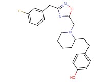 4-[2-(1-{[3-(3-fluorobenzyl)-1,2,4-oxadiazol-5-yl]methyl}-2-piperidinyl)ethyl]phenol