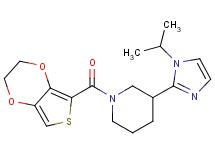 1-(2,3-dihydrothieno[3,4-b][1,4]dioxin-5-ylcarbonyl)-3-(1-isopropyl-1H-imidazol-2-yl)piperidine