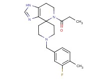 1'-(3-fluoro-4-methylbenzyl)-5-propionyl-1,5,6,7-tetrahydrospiro[imidazo[4,5-c]pyridine-4,4'-piperidine]
