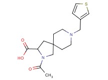 2-acetyl-8-(3-thienylmethyl)-2,8-diazaspiro[4.5]decane-3-carboxylic acid