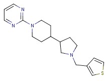 2-{4-[1-(3-thienylmethyl)-3-pyrrolidinyl]-1-piperidinyl}pyrimidine