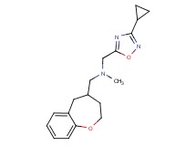 1-(3-cyclopropyl-1,2,4-oxadiazol-5-yl)-N-methyl-N-(2,3,4,5-tetrahydro-1-benzoxepin-4-ylmethyl)methanamine