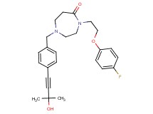 4-[2-(4-fluorophenoxy)ethyl]-1-[4-(3-hydroxy-3-methyl-1-butyn-1-yl)benzyl]-1,4-diazepan-5-one