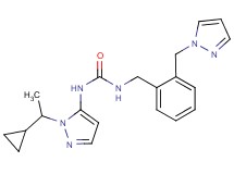 N-[1-(1-cyclopropylethyl)-1H-pyrazol-5-yl]-N'-[2-(1H-pyrazol-1-ylmethyl)benzyl]urea