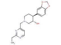 (3S*,4S*)-4-(1,3-benzodioxol-5-yl)-1-[(2-ethylpyrimidin-4-yl)methyl]piperidin-3-ol