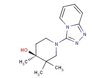 (4S*)-3,3,4-trimethyl-1-[1,2,4]triazolo[4,3-a]pyridin-3-ylpiperidin-4-ol