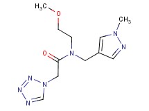 N-(2-methoxyethyl)-N-[(1-methyl-1H-pyrazol-4-yl)methyl]-2-(1H-tetrazol-1-yl)acetamide