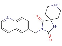 3-(6-quinolinylmethyl)-1,3,8-triazaspiro[4.5]decane-2,4-dione