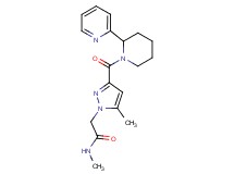 N-methyl-2-(5-methyl-3-{[2-(2-pyridinyl)-1-piperidinyl]carbonyl}-1H-pyrazol-1-yl)acetamide