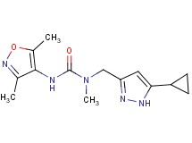 N-[(5-cyclopropyl-1H-pyrazol-3-yl)methyl]-N'-(3,5-dimethylisoxazol-4-yl)-N-methylurea