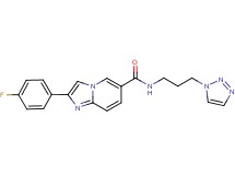 2-(4-fluorophenyl)-N-[3-(1H-1,2,3-triazol-1-yl)propyl]imidazo[1,2-a]pyridine-6-carboxamide