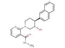 2-[(3S*,4S*)-3-hydroxy-4-(2-naphthyl)piperidin-1-yl]-N-methylnicotinamide