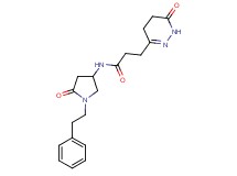 N-[5-oxo-1-(2-phenylethyl)-3-pyrrolidinyl]-3-(6-oxo-1,4,5,6-tetrahydro-3-pyridazinyl)propanamide