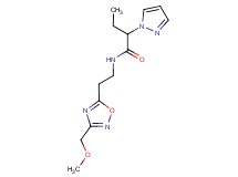 N-{2-[3-(methoxymethyl)-1,2,4-oxadiazol-5-yl]ethyl}-2-(1H-pyrazol-1-yl)butanamide