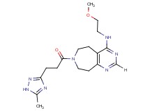 N-(2-methoxyethyl)-7-[3-(5-methyl-1H-1,2,4-triazol-3-yl)propanoyl]-6,7,8,9-tetrahydro-5H-pyrimido[4,5-d]azepin-4-amine