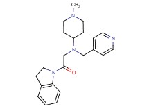 N-[2-(2,3-dihydro-1H-indol-1-yl)-2-oxoethyl]-1-methyl-N-(4-pyridinylmethyl)-4-piperidinamine