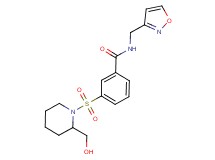 3-{[2-(hydroxymethyl)piperidin-1-yl]sulfonyl}-N-(isoxazol-3-ylmethyl)benzamide