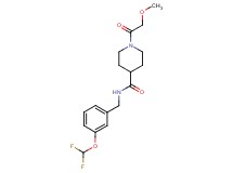 N-[3-(difluoromethoxy)benzyl]-1-(methoxyacetyl)-4-piperidinecarboxamide