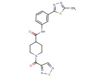 N-[3-(5-methyl-1,3,4-thiadiazol-2-yl)phenyl]-1-(1,2,5-thiadiazol-3-ylcarbonyl)-4-piperidinecarboxamide