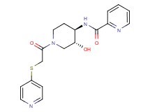 N-{(3R*,4R*)-3-hydroxy-1-[(pyridin-4-ylthio)acetyl]piperidin-4-yl}pyridine-2-carboxamide