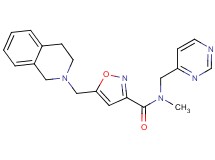 5-(3,4-dihydroisoquinolin-2(1H)-ylmethyl)-N-methyl-N-(pyrimidin-4-ylmethyl)isoxazole-3-carboxamide