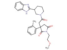 3-{2-[3-(1H-benzimidazol-2-yl)-1-piperidinyl]-2-oxoethyl}-1-(2-methoxyethyl)-3-(2-methylphenyl)-2,5-pyrrolidinedione