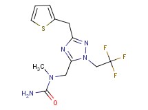 N-methyl-N-{[3-(2-thienylmethyl)-1-(2,2,2-trifluoroethyl)-1H-1,2,4-triazol-5-yl]methyl}urea