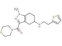 1-methyl-N-[2-(2-thienyl)ethyl]-3-(4-thiomorpholinylcarbonyl)-4,5,6,7-tetrahydro-1H-indazol-5-amine