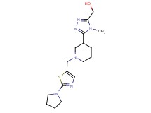 (4-methyl-5-{1-[(2-pyrrolidin-1-yl-1,3-thiazol-5-yl)methyl]piperidin-3-yl}-4H-1,2,4-triazol-3-yl)methanol